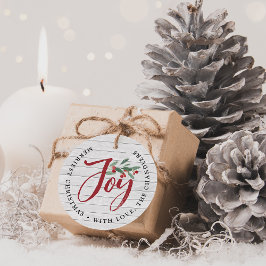 Farmhouse Holly | Rustik jul Joy Gift & Gåvor Etiketter