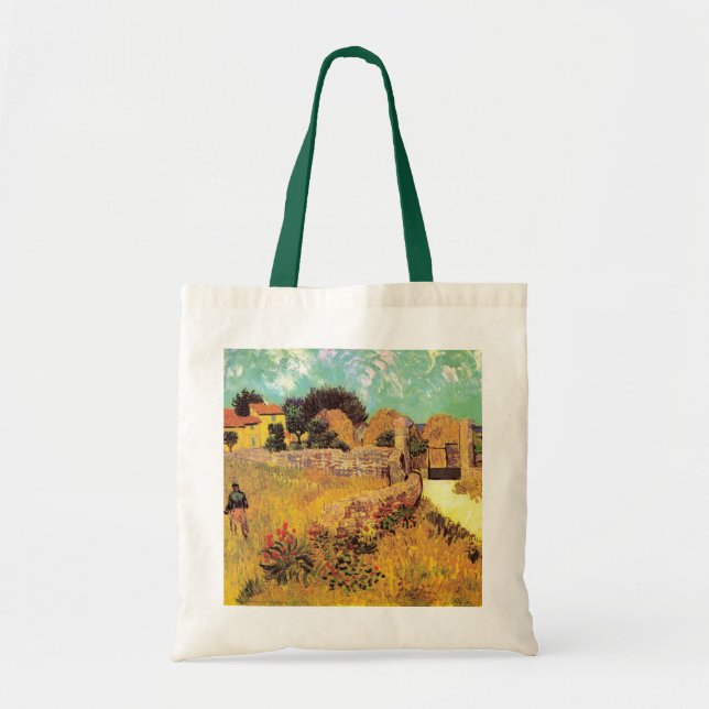 Farmhouse i Provence av Vincent van Gogh Tygkasse (Framsidan)