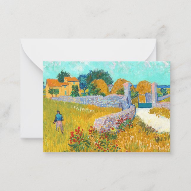 Farmhouse in Provence, 1888 av Vincent van Gogh Anteckningskort (Framsida)