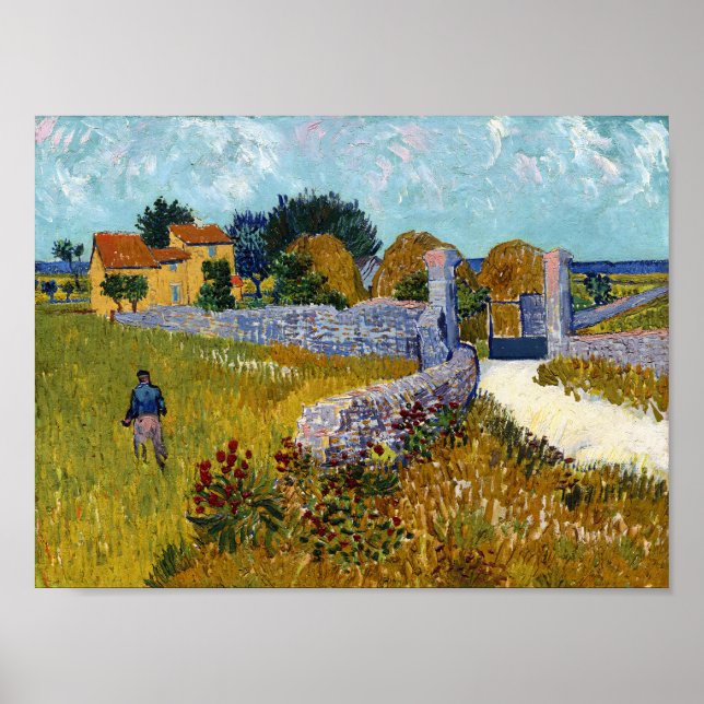 Farmhouse in Provence (1888), Vincent Van Gogh Poster (Framsidan)