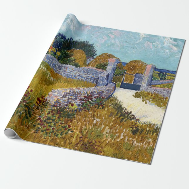 Farmhouse in Provence (1888), Vincent Van Gogh Presentpapper (Utrullad)