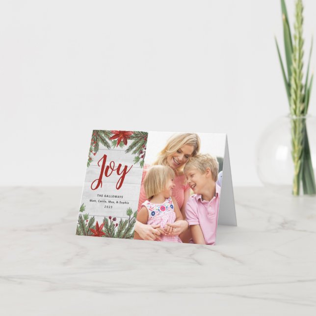 Farmhouse julfotopapport med Helgdag Helgkort (Framsida)