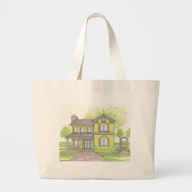 FarmHouse Jumbo Tote Bag Jumbo Tygkasse (Framsidan)