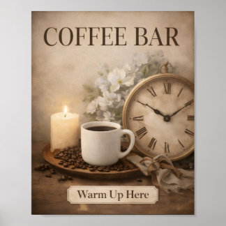 Farmhouse Kaffebar Väggkonsttryck Poster