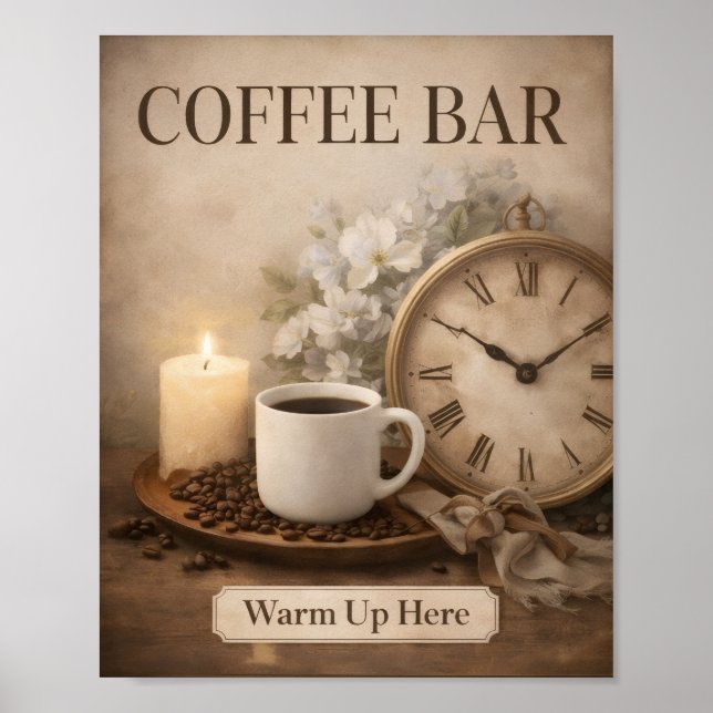 Farmhouse Kaffebar Väggkonsttryck Poster (Framsidan)