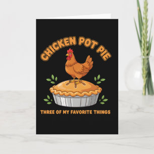 Farmhouse Kyckling Älskare Kyckling Pot Pie Humor Kort