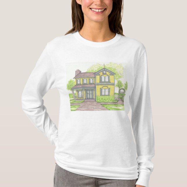 FarmHouse-Långärmad Tshirt T Shirt (Framsida)