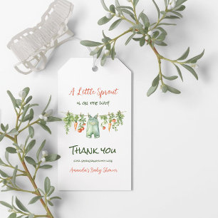 Farmhouse Little Sprout Klädstreck Baby Shower Presentetikett