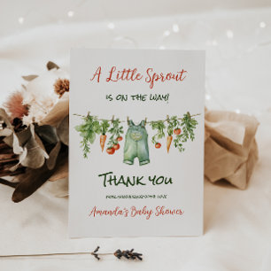 Farmhouse Little Sprout Klädstreck Baby Shower Tack Kort