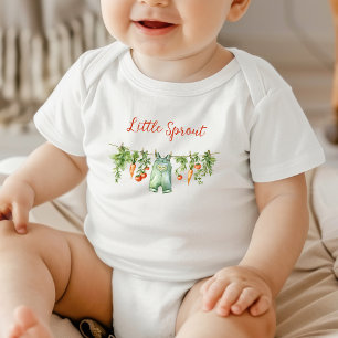 Farmhouse Little Sprout Klädstreck Babyfirande T Shirt