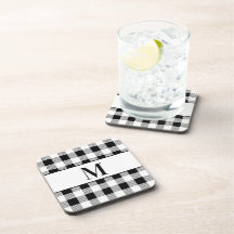 Farmhouse Monogram Black White Buffalo Play