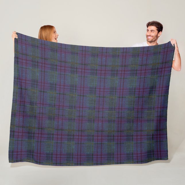 Farmhouse Navy Blue Tartan Fleecefilt (På plats)