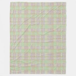 Farmhouse Neutral Sage Plaid Fleecefilt