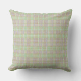 Farmhouse Neutral Sage Plaid Kudde