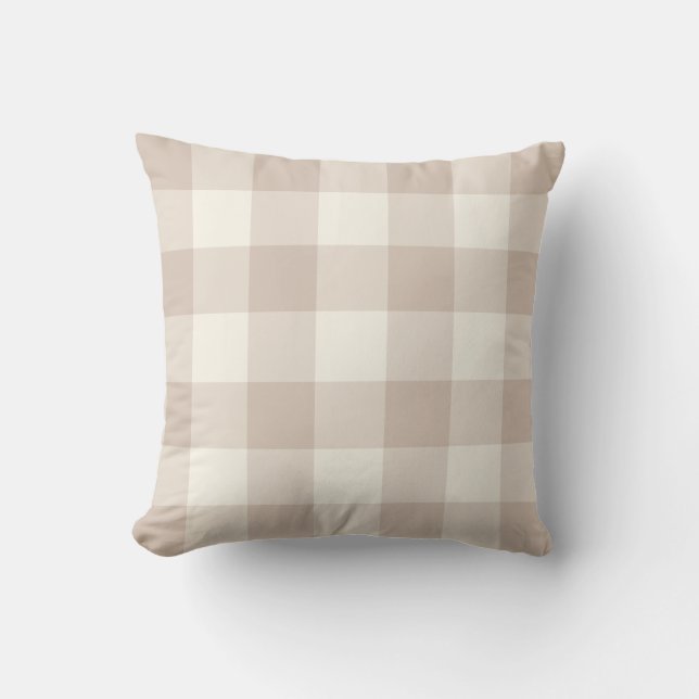 Farmhouse Neutralt Play Pillow i Tan & Ivory Kudde (Framsida)