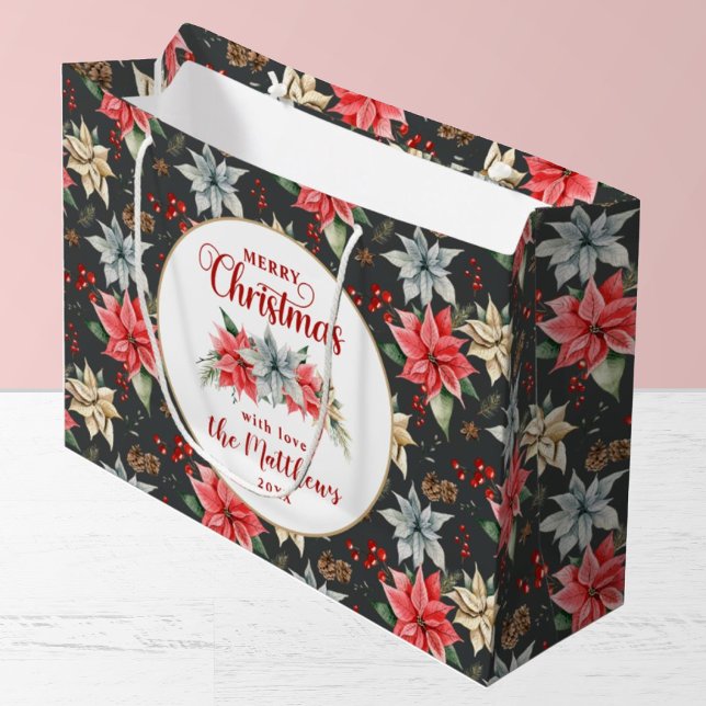 Farmhouse Poinsettia Rustic God jul (Skapare uppladdad)