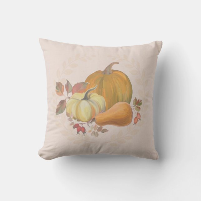 Farmhouse Pumpkin Dekorativ kudde (Framsida)