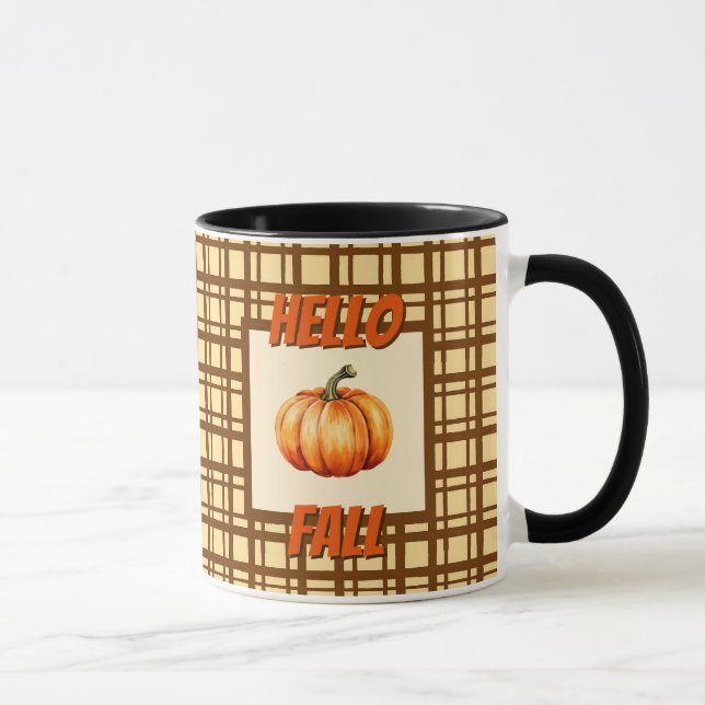 Farmhouse Pumpkin Fall Play Rustic Stil Mugg (Höger)