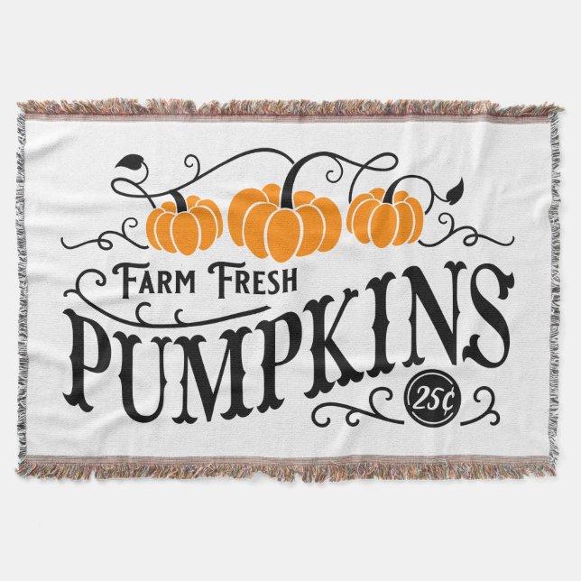 Farmhouse Pumpkin Patch Filt (Framsidan)