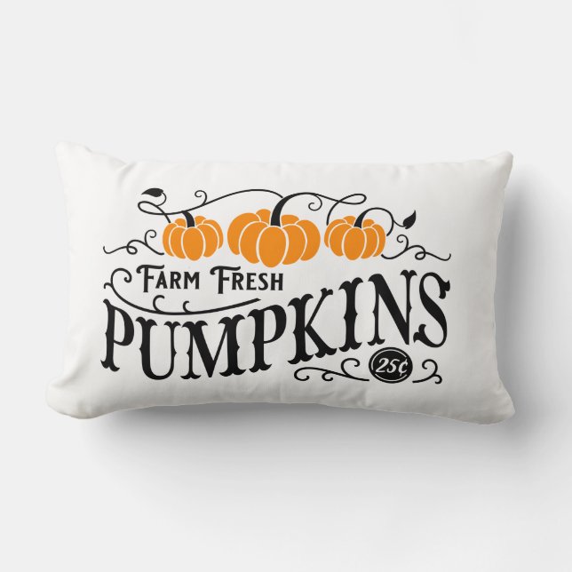 Farmhouse Pumpkin Patch Lumbar Pillow Lumbarkudde (Framsida)
