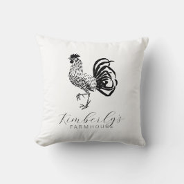 Farmhouse Rooster Custom Kitchen Throw Pillow Kudde