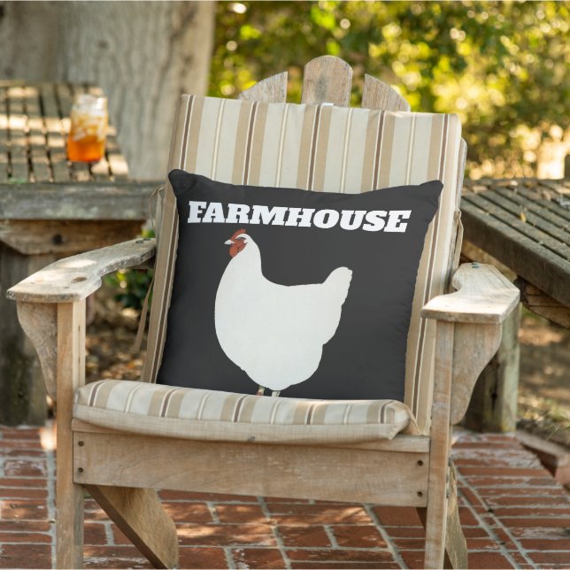 FARMHOUSE ROOSTER THROW PILLOWS KUDDE (Stol)