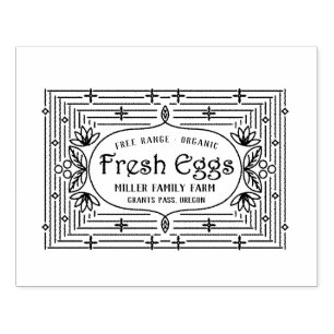 Farmhouse Rustic Ägg Carton Frimärke Stämpel