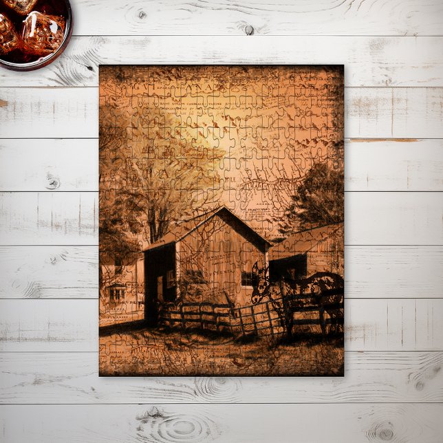 Farmhouse Rustic Barn Donkey Pussel (Skapare uppladdad)