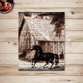 Farmhouse Rustic Barn Horse Pussel