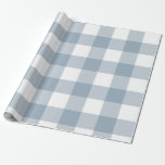 Farmhouse Rustic Blå Grå Buffalo Rutig Fyrkant Presentpapper<br><div class="desc">specialdesignat presentpapper</div>