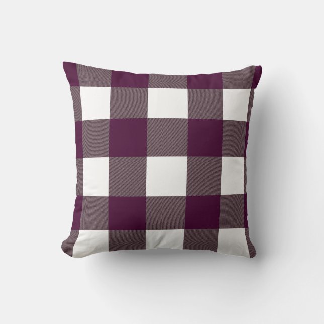 Farmhouse Rustic Blackberry Buffalo Play Square Kudde (Framsida)