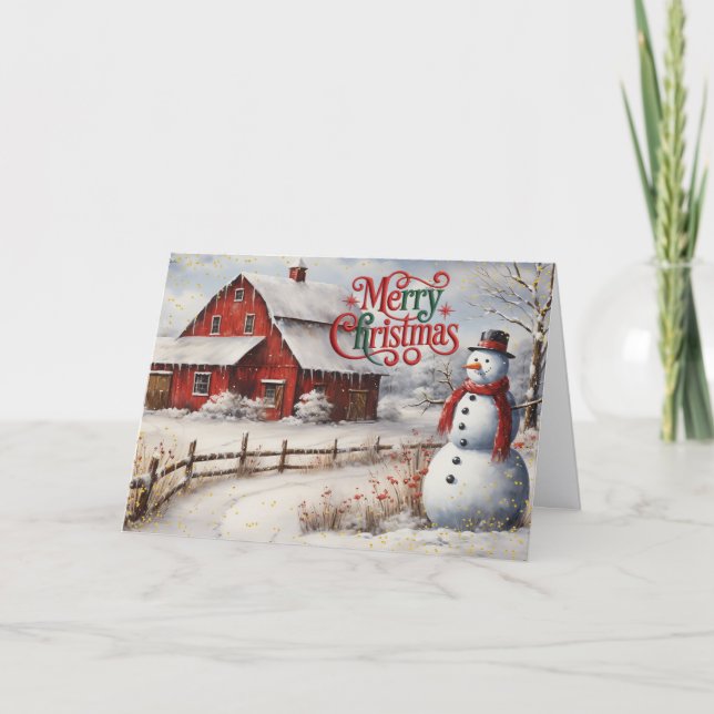 Farmhouse Rustic Christmas Card Helgkort (Framsida)