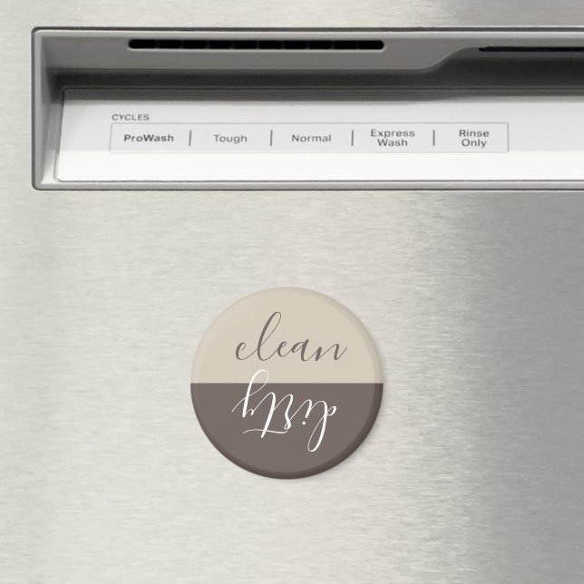 Farmhouse Rustic Tan Brown Dishwasher Magnet (In Situ (Dishwasher))