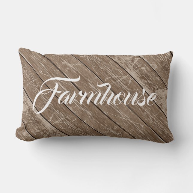 FARMHOUSE SHIPLAP LUMBAR PILLOW LUMBARKUDDE (Framsida)