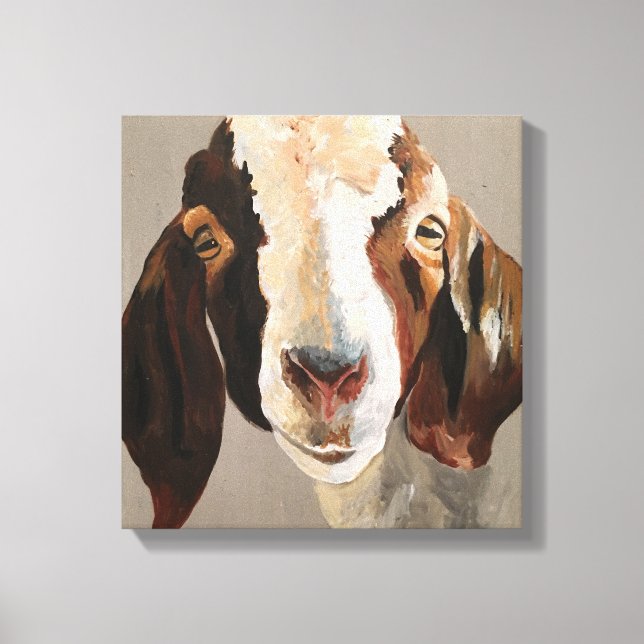 Farmhouse Show Goat Painting Wall Art på Canvas (Framsida)