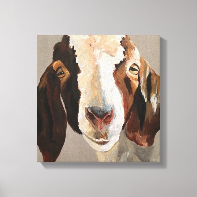 Farmhouse Show Goat Painting Wall Art på Canvas (Framsida)