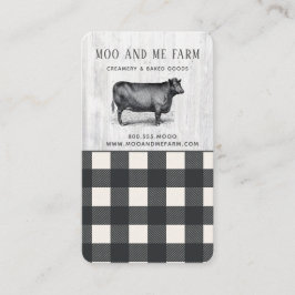 Farmhouse Stil Black White Buffalo Play Wood Bu Visitkort