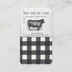 Farmhouse Stil Black White Buffalo Play Wood Bu Visitkort