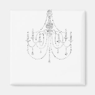 Farmhouse Stil Distress Chandelier T-Shirt för Magnet