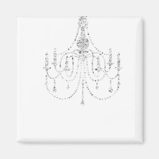 Farmhouse Stil Distress Chandelier T-Shirt för Magnet