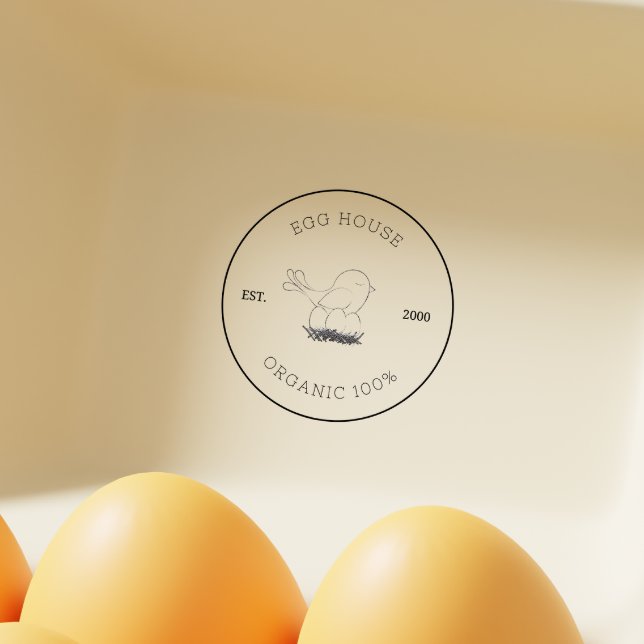 Farmhouse Style Egg Carton Stamp Family Business Stämpel (Farmhouse Style Egg Carton Stamp Family Business)