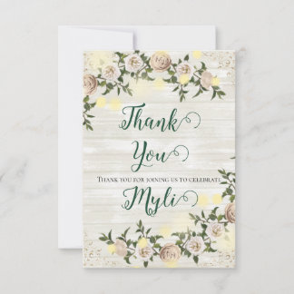Farmhouse Tea Bridal Shower Flat Thank You Card Tack Kort