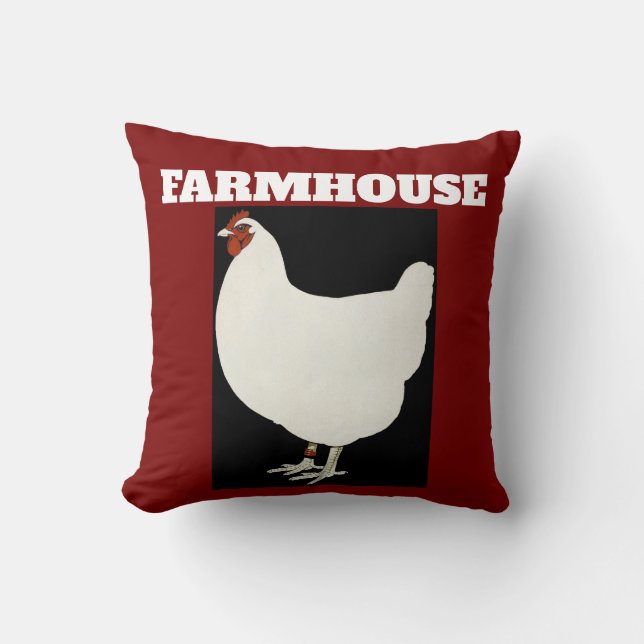FARMHOUSE TUPP red DEKORATIV KUDDE (Framsida)