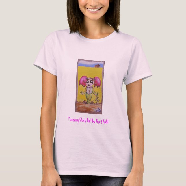Farming Clock Girl Långärmad T-Shirt (Framsida)