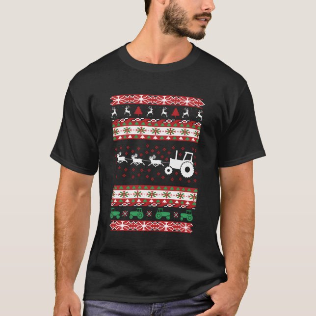Farming Farmer Tractor Ugly T Shirt (Framsida)