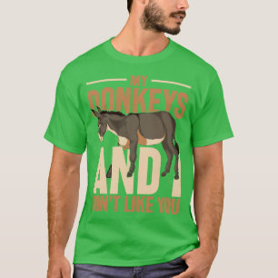 Farming Funny Farmer Farm Animal Donkey T Shirt