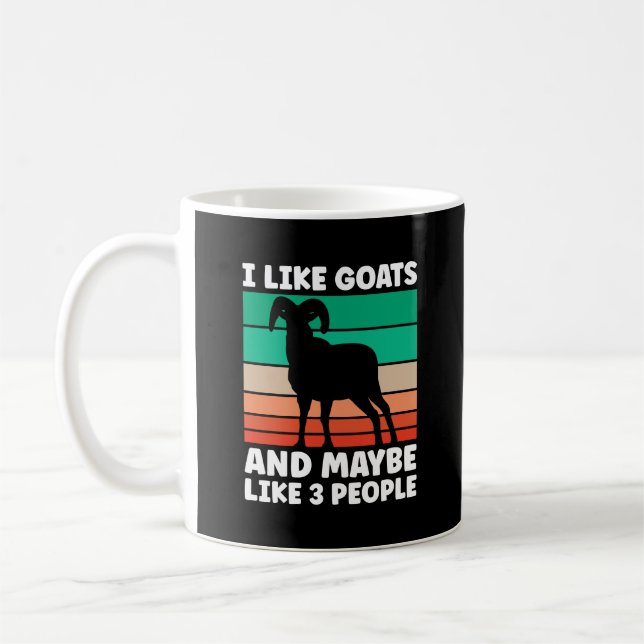 Farming Goat Lover, I Like Goats and Maybe 3 Peopl Kaffemugg (Vänster)