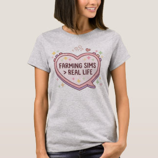 Farming Sims Bättre Än Verkliga Livskonsol T Shirt