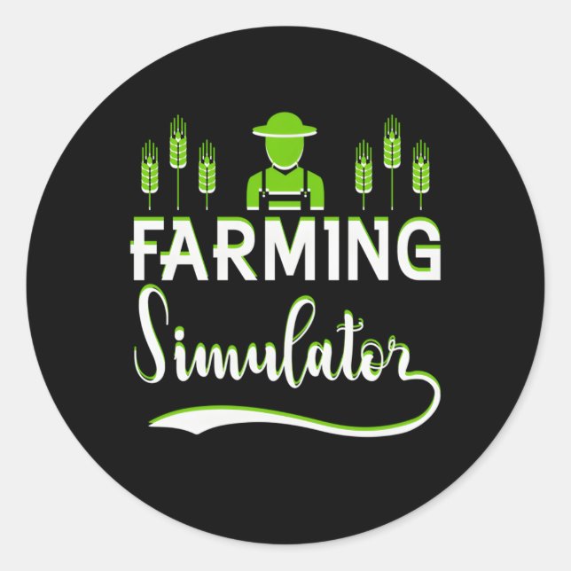Farming Simulator Runt Klistermärke (Framsida)