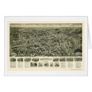 Farmingdale panorama- karta för NY - 1925 Hälsningskort
